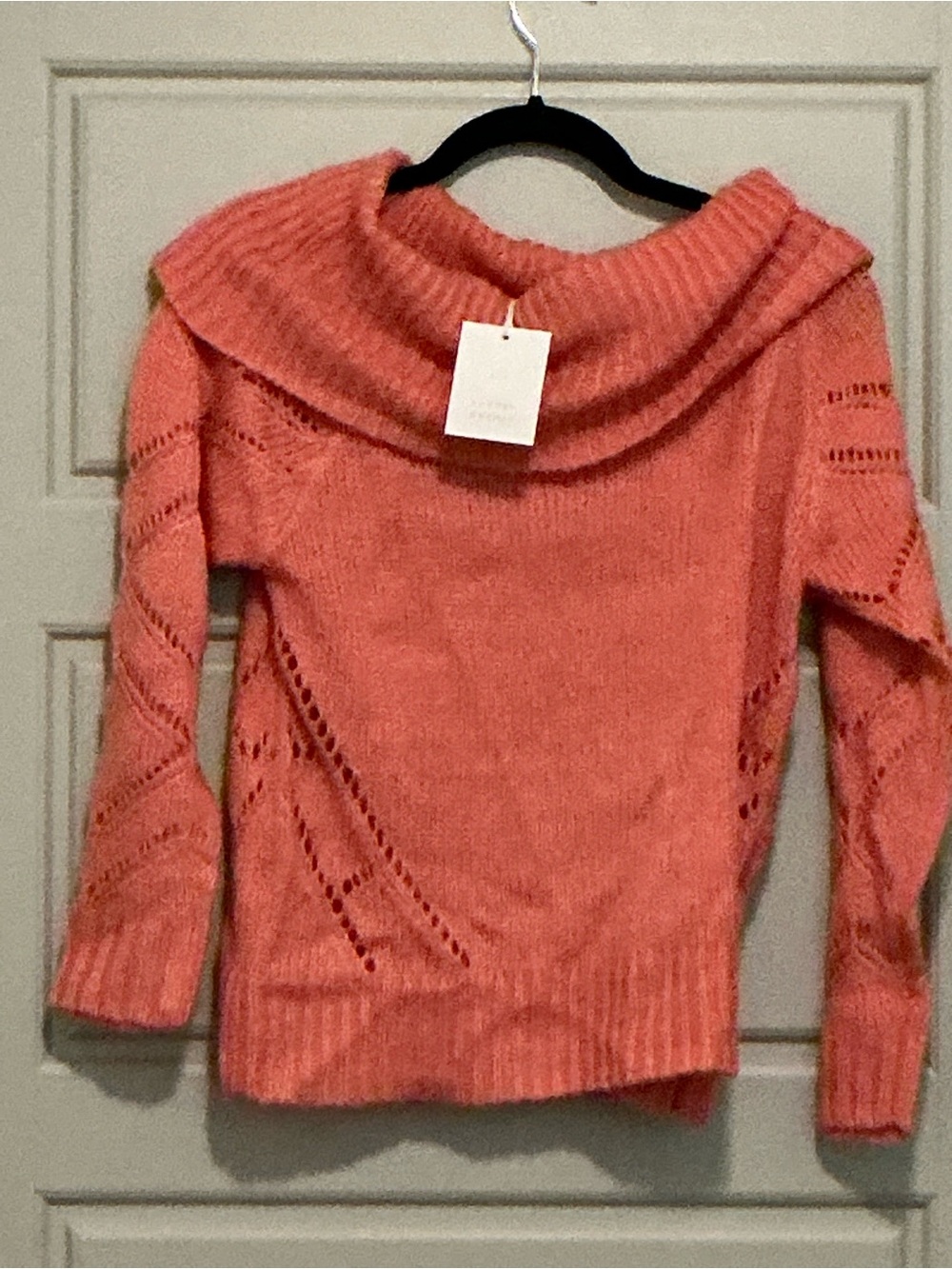 LC Lauren Conrad Coral Cowl Neck Knit Sweater